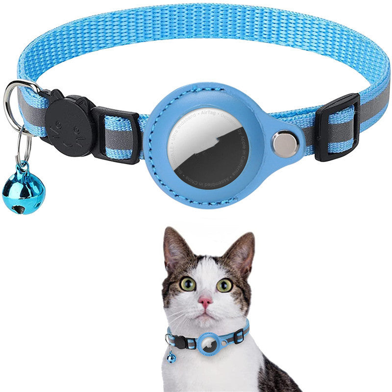 Reflective Pet Collar with AirTag Holder – Waterproof & Secure