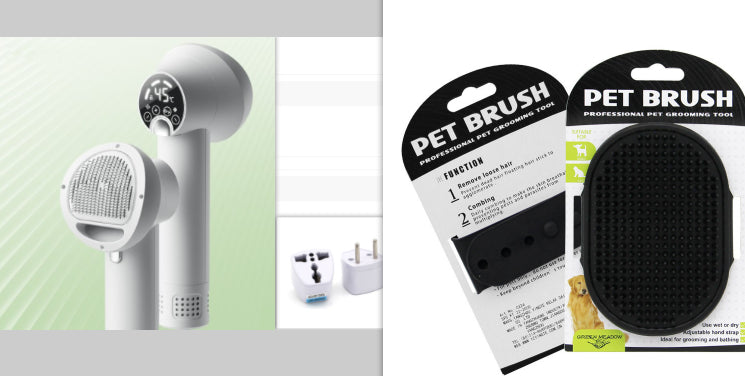 Smart Pet Hair Dryer & Comb – Quiet & Safe Grooming