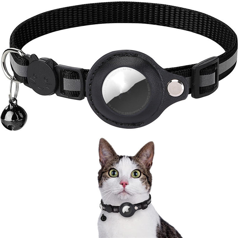 Reflective Pet Collar with AirTag Holder – Waterproof & Secure