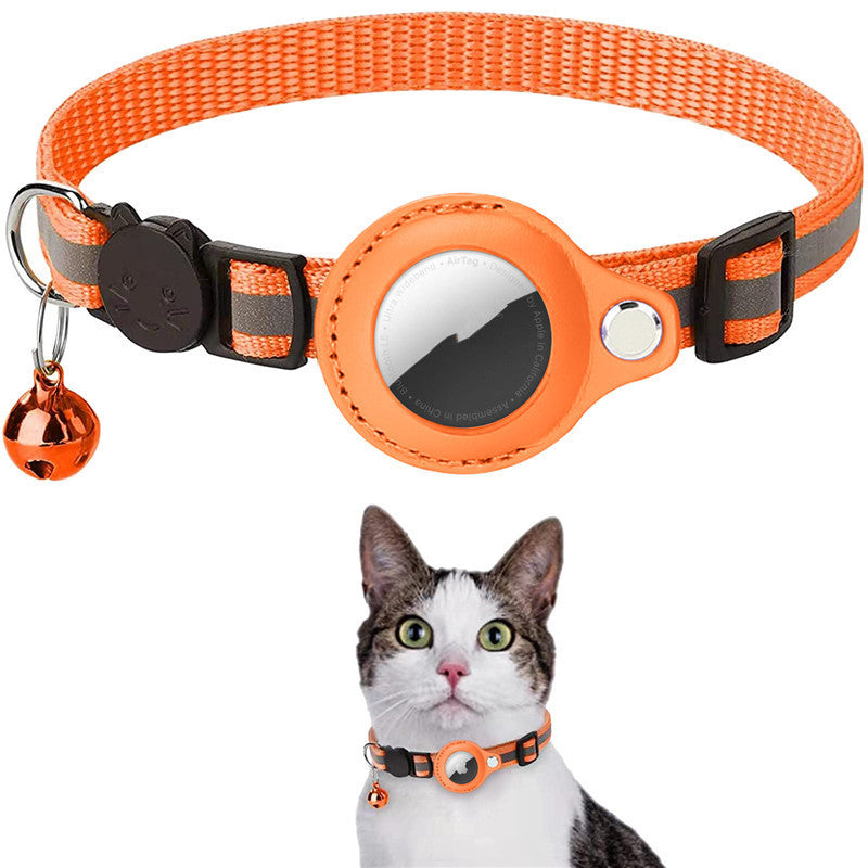 Reflective Pet Collar with AirTag Holder – Waterproof & Secure