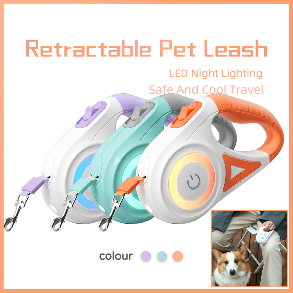 Retractable Dog Leash & Collar – Automatic & Adjustable