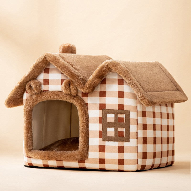 Foldable Dog & Cat House Bed