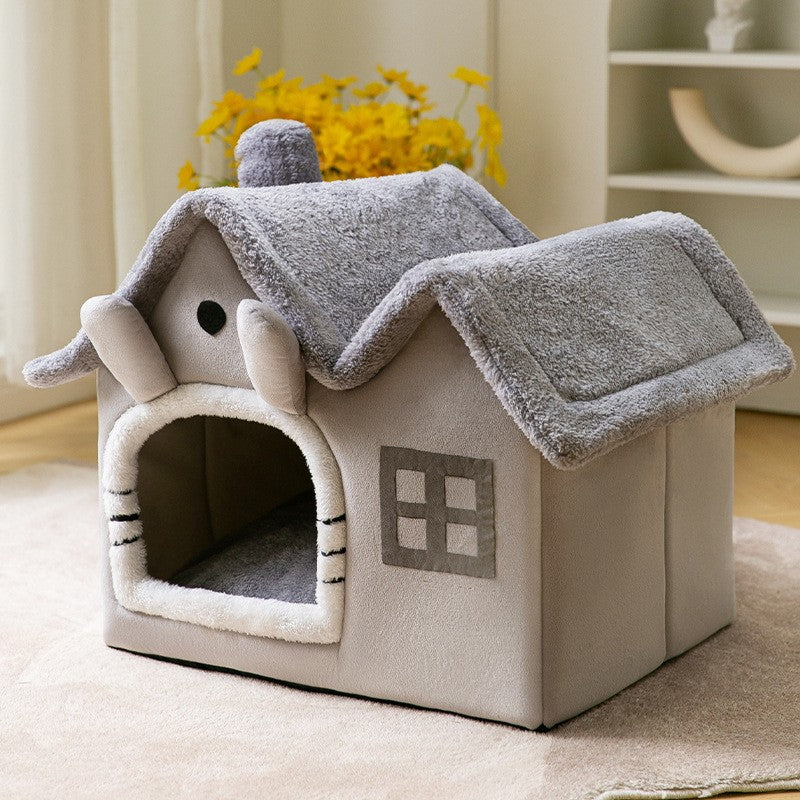 Foldable Dog & Cat House Bed