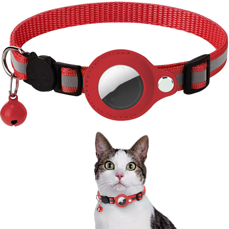 Reflective Pet Collar with AirTag Holder – Waterproof & Secure