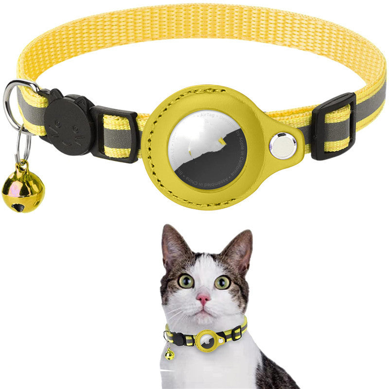 Reflective Pet Collar with AirTag Holder – Waterproof & Secure