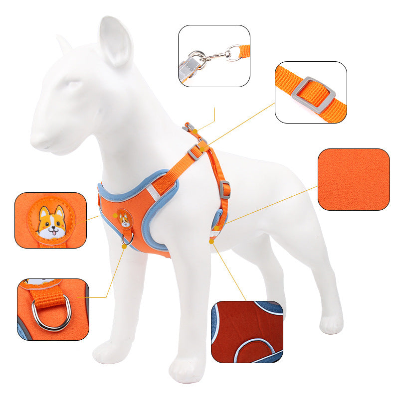 Reflective Pet Harness – Soft Mesh & Comfortable