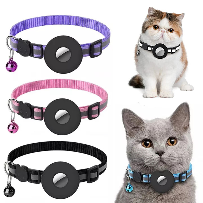 Reflective Pet Collar with AirTag Holder – Waterproof & Secure
