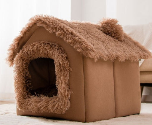 Foldable Dog & Cat House Bed