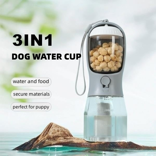 3-in-1 Portable Dog Water Cup – Drink, Feed & Clean
