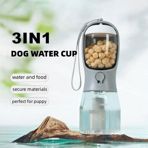 3-in-1 Portable Dog Water Cup – Drink, Feed & Clean