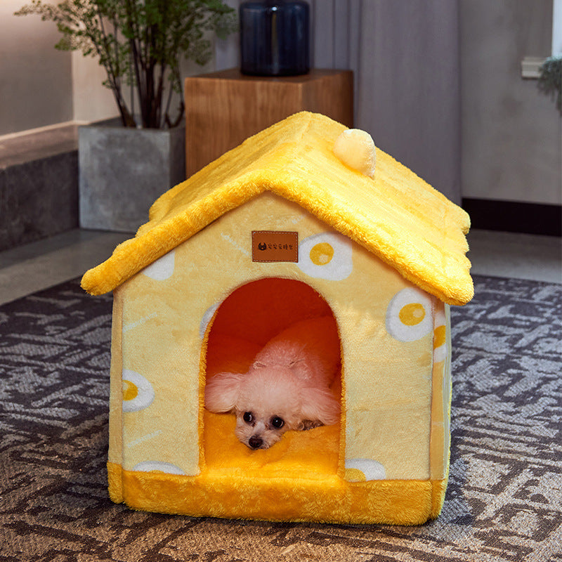 Foldable Dog & Cat House Bed