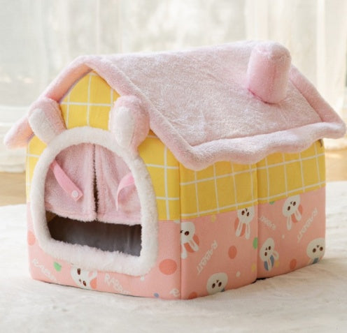 Foldable Dog & Cat House Bed