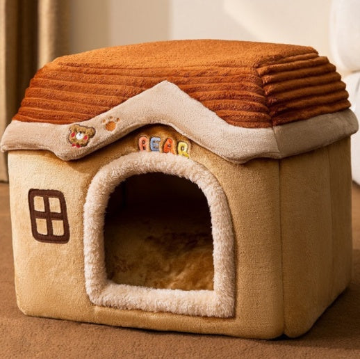 Foldable Dog & Cat House Bed