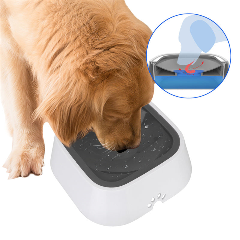 1.5L Anti-Overflow Pet Water Bowl – Slow Drinking & No Spills