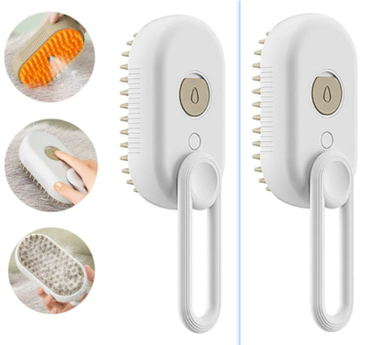 3-in-1 Steam Pet Brush – Electric Spray & Grooming